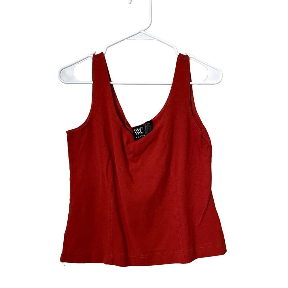 W by Worth coral tank top classic casual summer shirt comfortable women's style